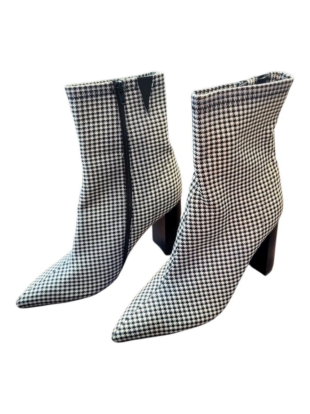 Jeffrey Campbell Siren-3 Houndstooth Booties - Size 11
